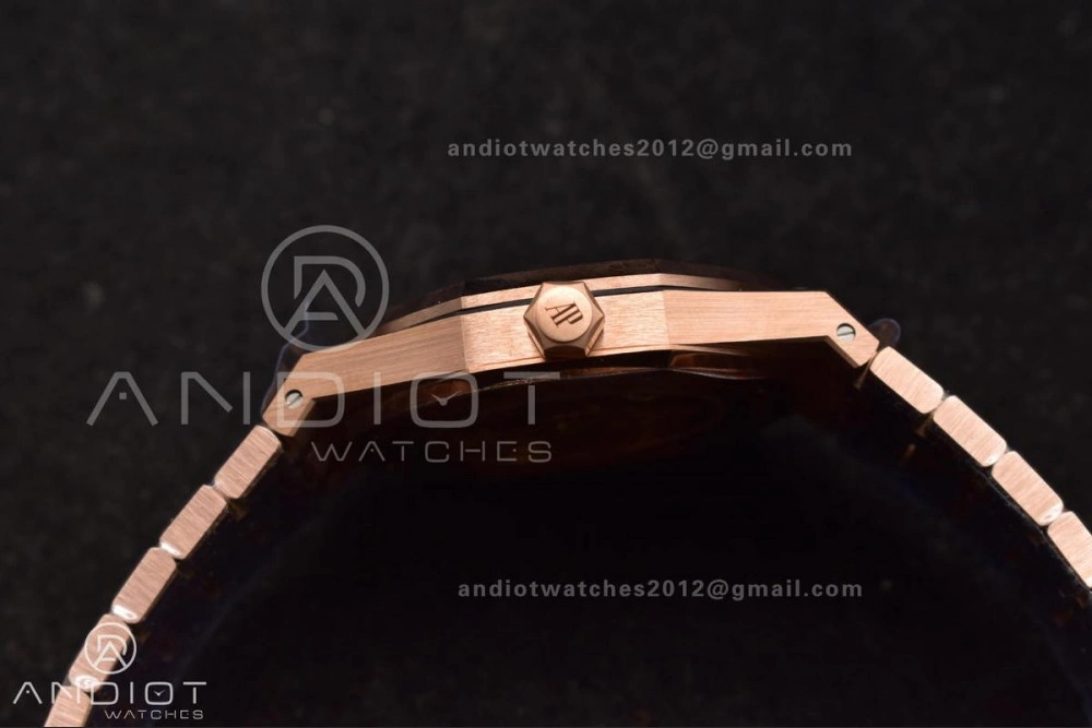 Bold Royal Oak 41mm 15400 RG APSF 1:1 Best Edition Blue Textured Dial on RG Bracelet SA3120 Super Clone V 126