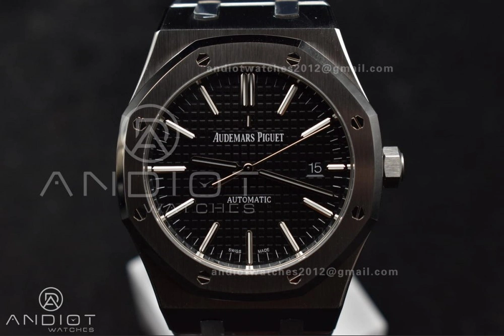 DailyWear Royal Oak 41mm 15400 SS ZF 1:1 Best Edition Black Textured Dial on SS Bracelet A 137