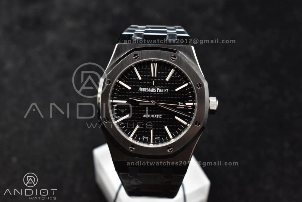 DailyWear Royal Oak 41mm 15400 SS ZF 1:1 Best Edition Black Textured Dial on SS Bracelet A 137