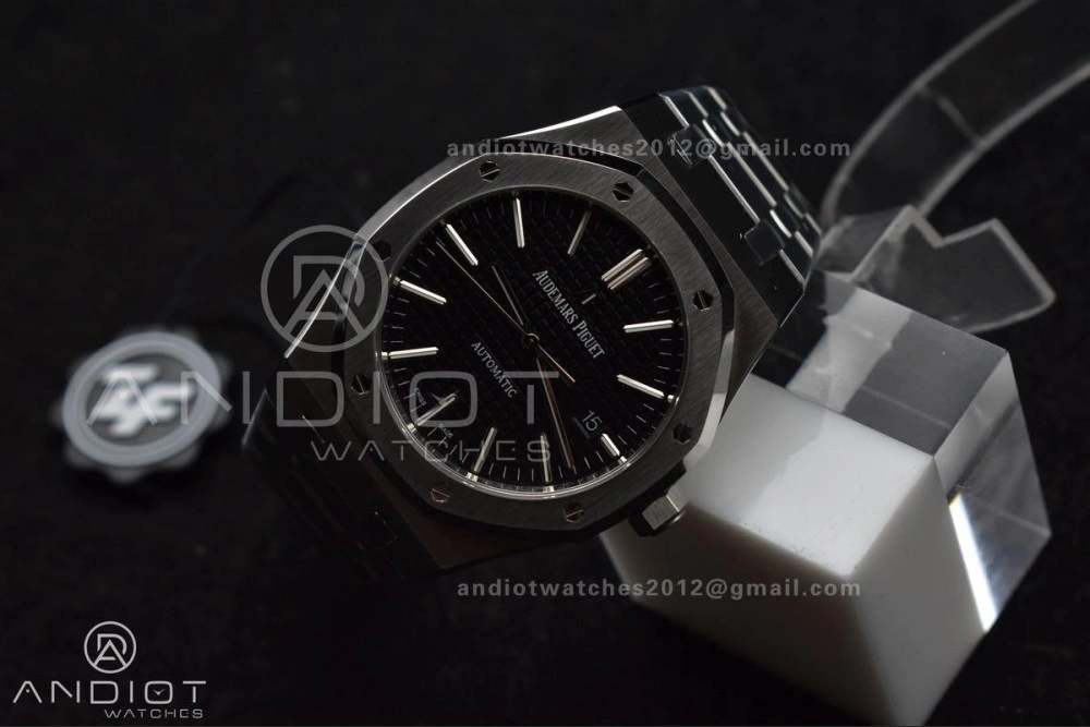 DailyWear Royal Oak 41mm 15400 SS ZF 1:1 Best Edition Black Textured Dial on SS Bracelet A 137