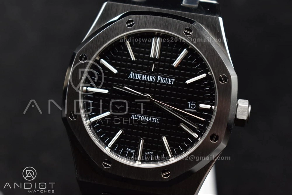 DailyWear Royal Oak 41mm 15400 SS ZF 1:1 Best Edition Black Textured Dial on SS Bracelet A 137