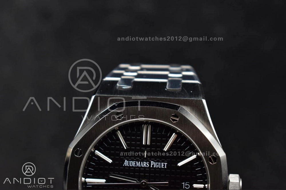 DailyWear Royal Oak 41mm 15400 SS ZF 1:1 Best Edition Black Textured Dial on SS Bracelet A 137