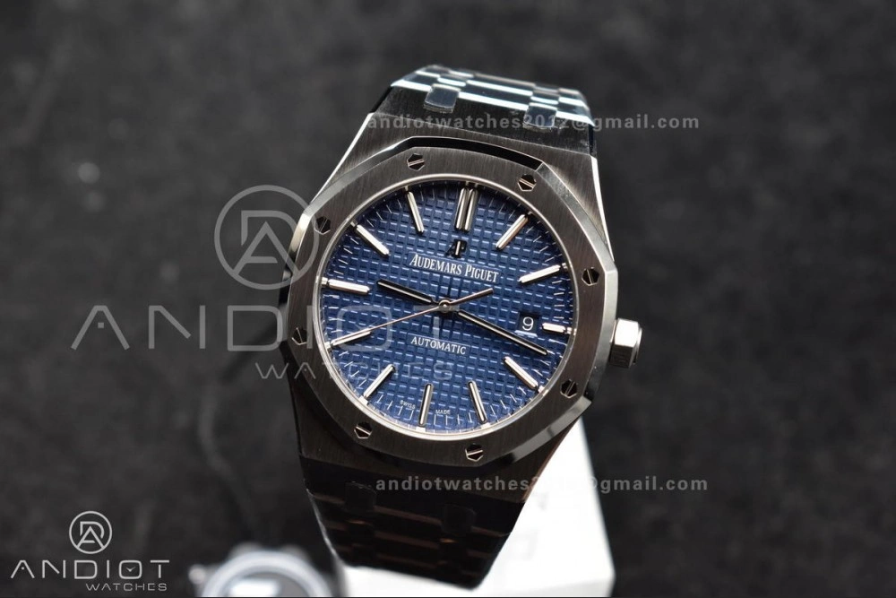Royal Oak 41mm 15400 SS ZF 1:1 Best Edition Blue Textured Dial on SS Bracelet A Colorful 134