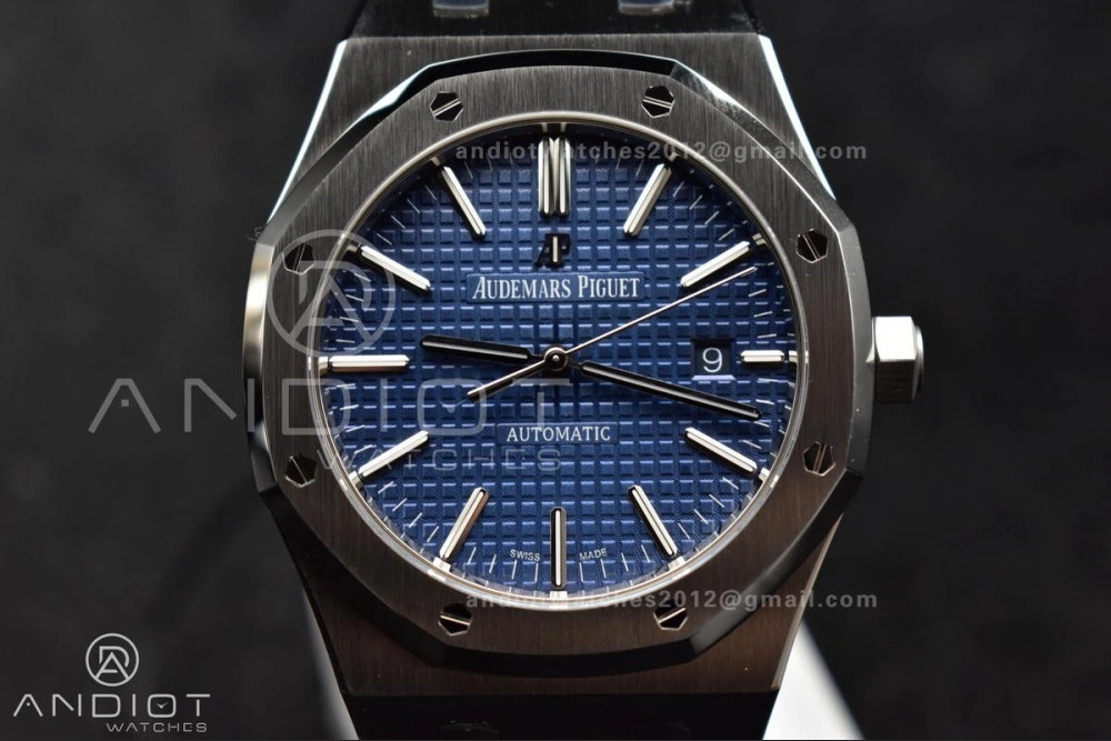 Royal Oak 41mm 15400 SS ZF 1:1 Best Edition Blue Textured Dial on SS Bracelet A Colorful 134