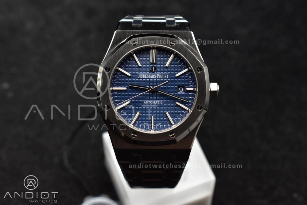 Royal Oak 41mm 15400 SS ZF 1:1 Best Edition Blue Textured Dial on SS Bracelet A Colorful 134