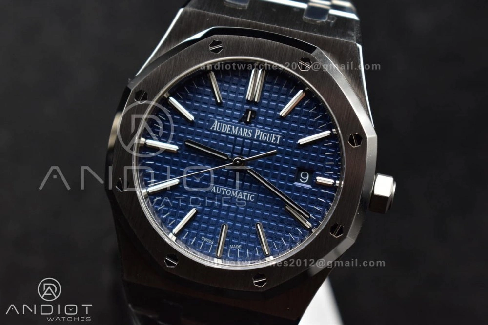 Royal Oak 41mm 15400 SS ZF 1:1 Best Edition Blue Textured Dial on SS Bracelet A Colorful 134