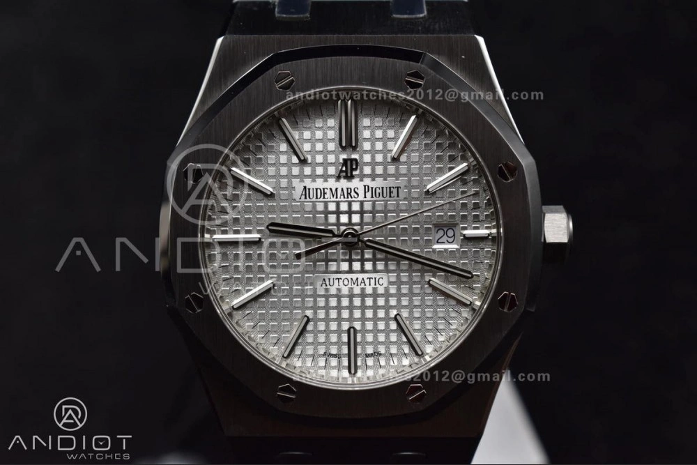 QuickDry Royal Oak 41mm 15400 SS ZF 1:1 Best Edition White Textured Dial on SS Bracelet A 132
