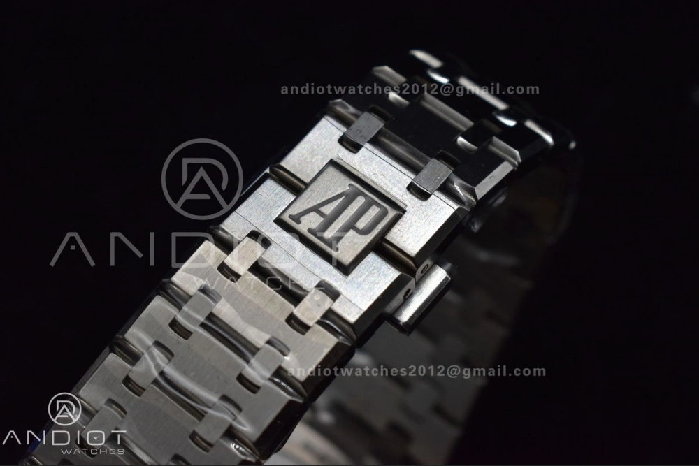 Durable Royal Oak 41mm 15500 SS APSF 1:1 Best Edition Blue Textured Dial on SS Bracelet A4302 Super Clone 104