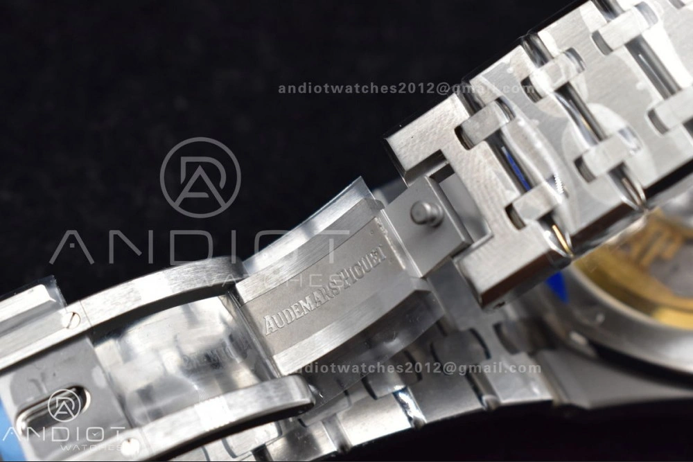 Durable Royal Oak 41mm 15500 SS APSF 1:1 Best Edition Blue Textured Dial on SS Bracelet A4302 Super Clone 104