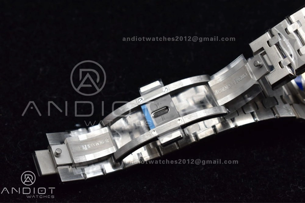 Durable Royal Oak 41mm 15500 SS APSF 1:1 Best Edition Blue Textured Dial on SS Bracelet A4302 Super Clone 104