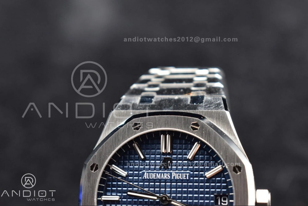 Durable Royal Oak 41mm 15500 SS APSF 1:1 Best Edition Blue Textured Dial on SS Bracelet A4302 Super Clone 104
