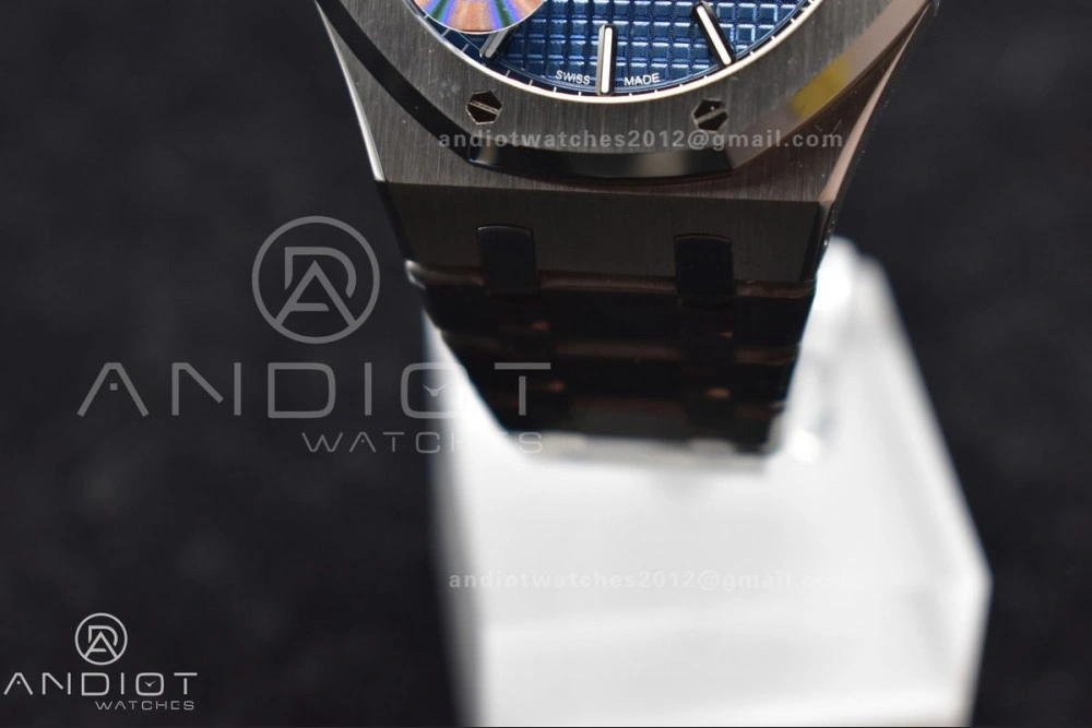 Durable Royal Oak 41mm 15500 SS APSF 1:1 Best Edition Blue Textured Dial on SS Bracelet A4302 Super Clone 104