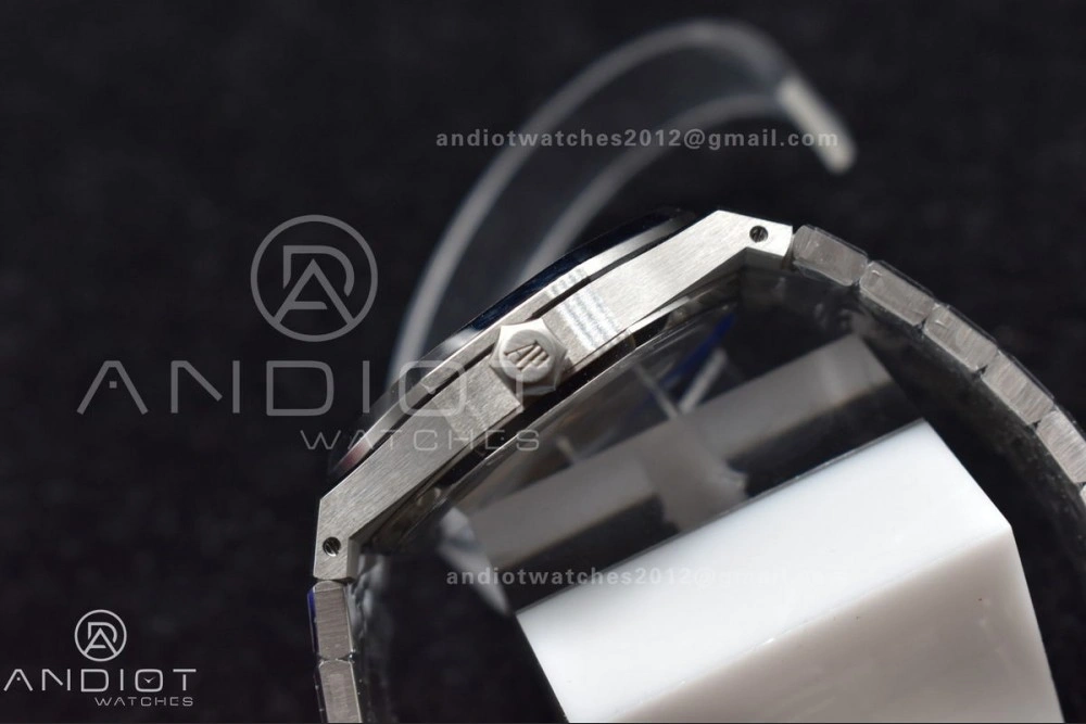 Durable Royal Oak 41mm 15500 SS APSF 1:1 Best Edition Blue Textured Dial on SS Bracelet A4302 Super Clone 104