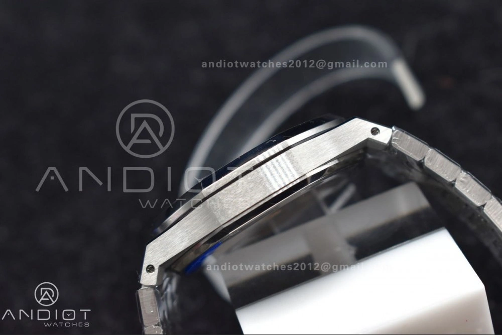 Royal Oak 41mm 15500 SS APSF 1:1 Best Edition White Textured Dial on SS Bracelet A4302 Super Clone WrinkleFree 125