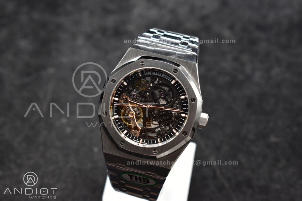 Royal Oak 41mm Open worked 15407 SS THBF 1:1 Best Edition on SS Bracelet SA OnTrend 144