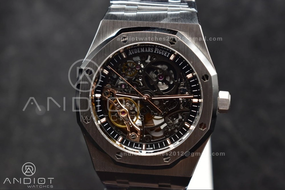 Royal Oak 41mm Open worked 15407 SS THBF 1:1 Best Edition on SS Bracelet SA OnTrend 144