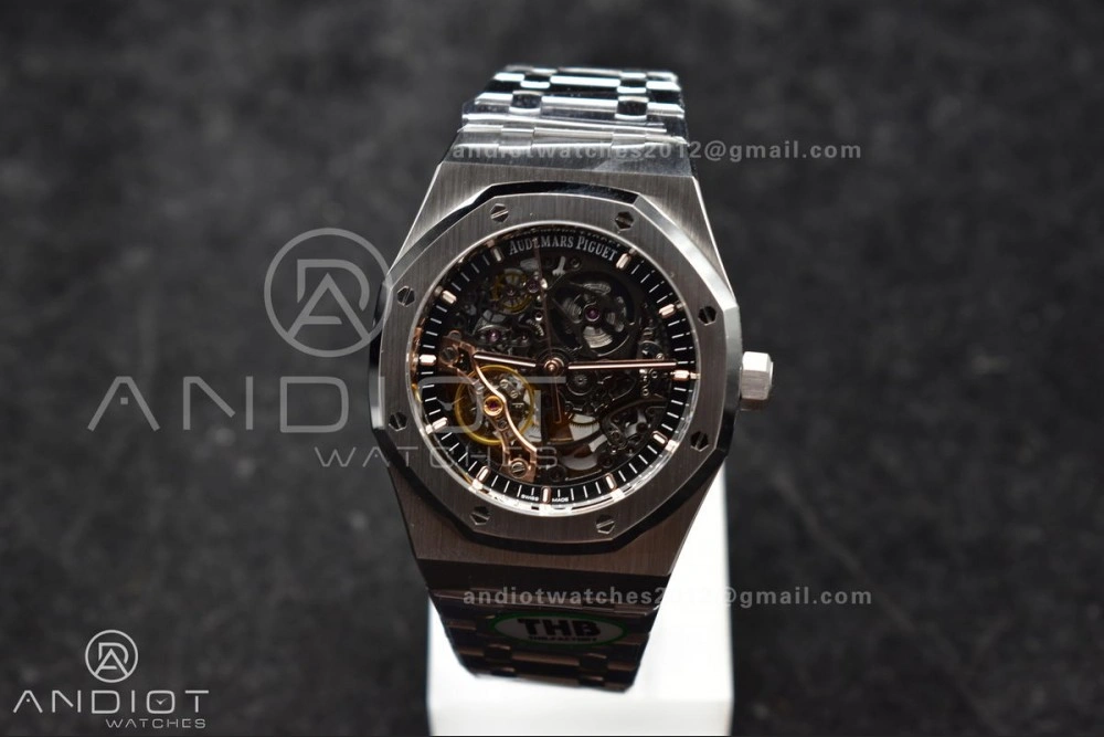 Royal Oak 41mm Open worked 15407 SS THBF 1:1 Best Edition on SS Bracelet SA OnTrend 144