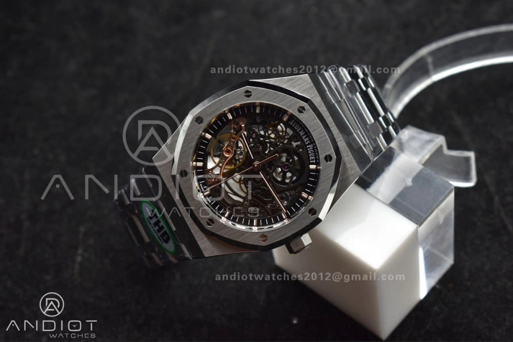 Royal Oak 41mm Open worked 15407 SS THBF 1:1 Best Edition on SS Bracelet SA OnTrend 144