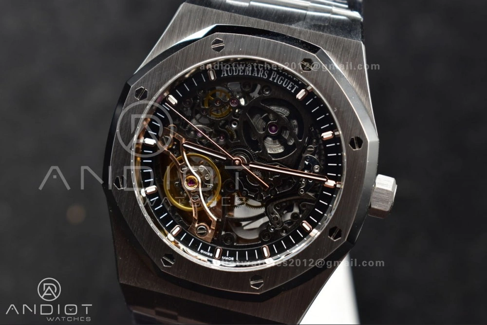 Royal Oak 41mm Open worked 15407 SS THBF 1:1 Best Edition on SS Bracelet SA OnTrend 144