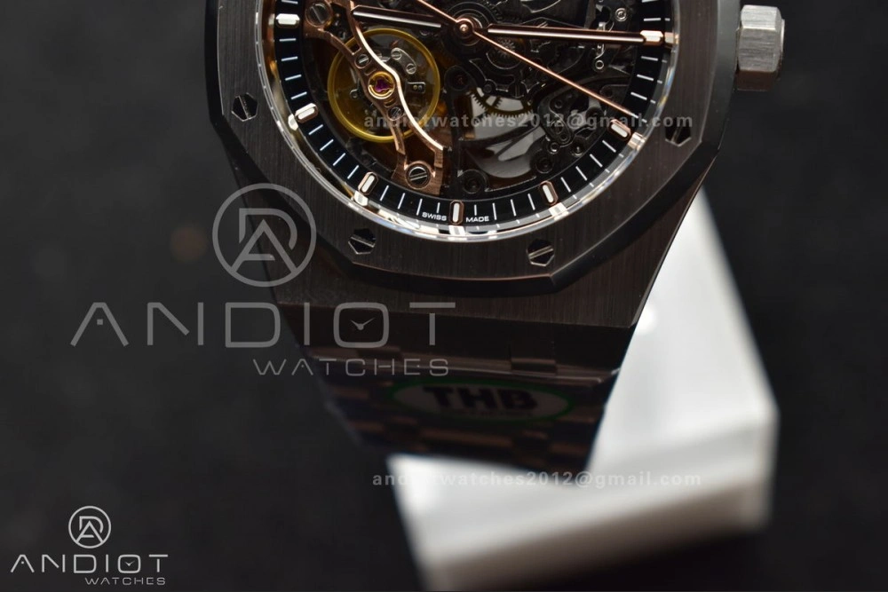 Royal Oak 41mm Open worked 15407 SS THBF 1:1 Best Edition on SS Bracelet SA OnTrend 144