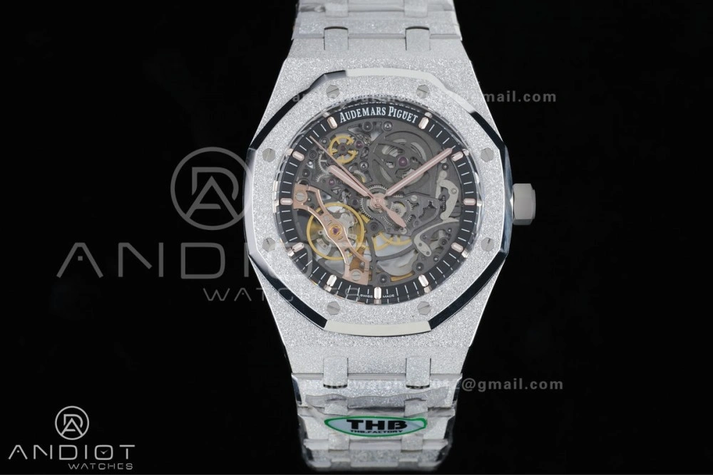 Lightweight Royal Oak 41mm Openworked 15407 SS Frosted THBF 1:1 Best Edition on SS Bracelet SA3132 V 138