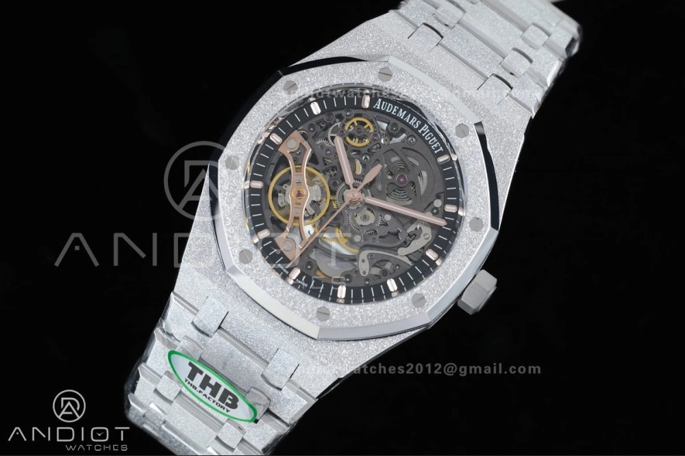 Lightweight Royal Oak 41mm Openworked 15407 SS Frosted THBF 1:1 Best Edition on SS Bracelet SA3132 V 138