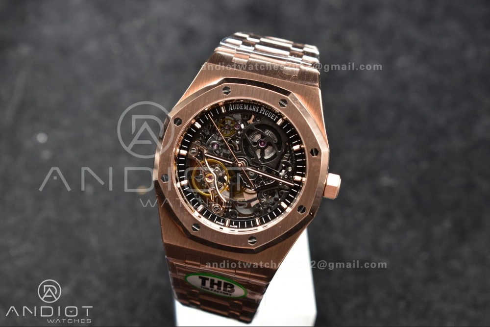 Sophisticated Royal Oak 41mm Openworked 15407OR RG THBF 1:1 Best Edition on RG Bracelet SA 135