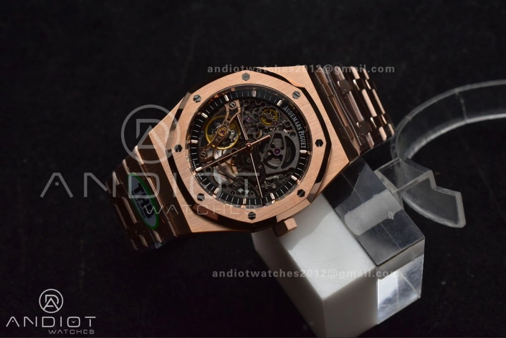 Sophisticated Royal Oak 41mm Openworked 15407OR RG THBF 1:1 Best Edition on RG Bracelet SA 135