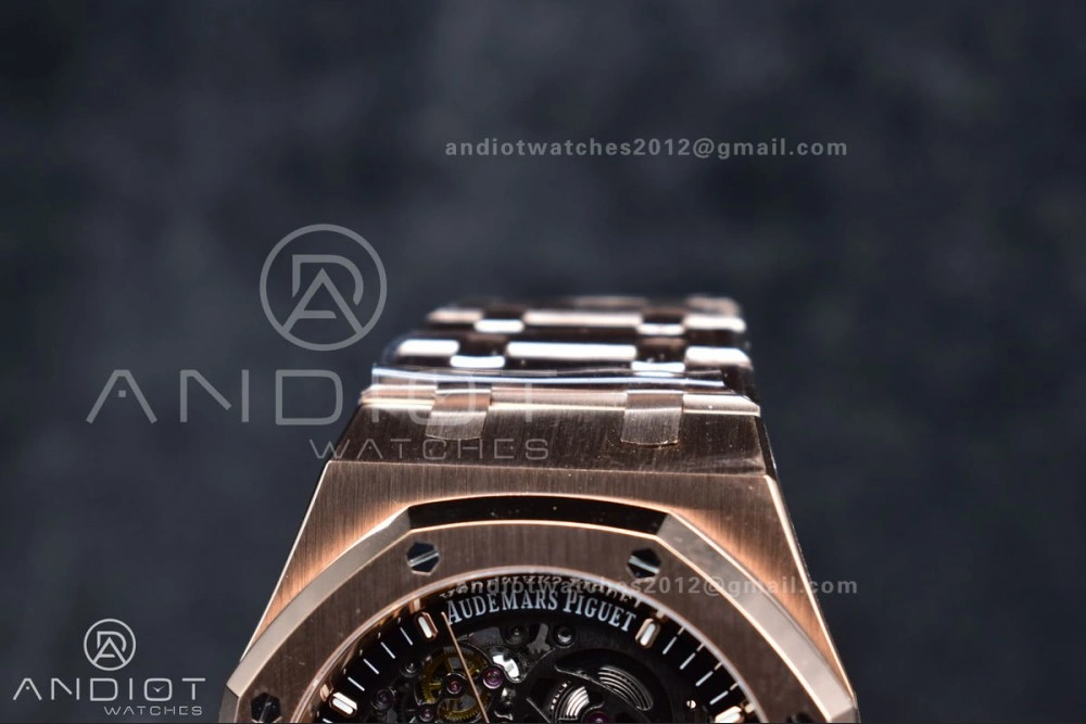 Sophisticated Royal Oak 41mm Openworked 15407OR RG THBF 1:1 Best Edition on RG Bracelet SA 135