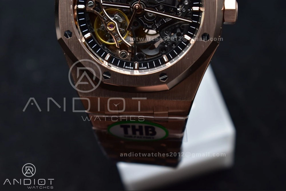 Sophisticated Royal Oak 41mm Openworked 15407OR RG THBF 1:1 Best Edition on RG Bracelet SA 135