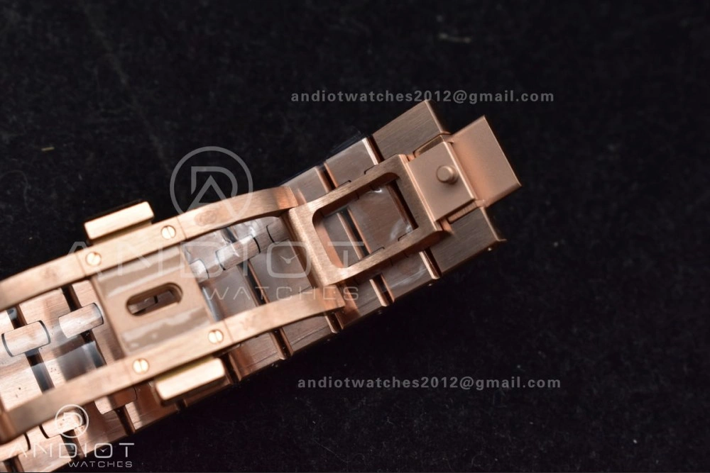 Sophisticated Royal Oak 41mm Openworked 15407OR RG THBF 1:1 Best Edition on RG Bracelet SA 135