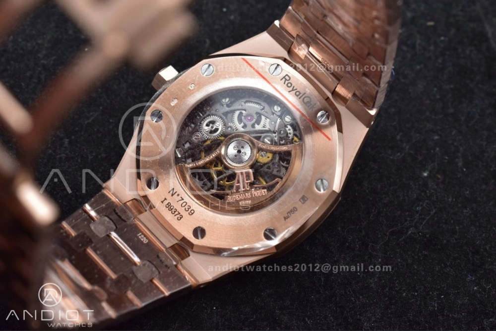 Sophisticated Royal Oak 41mm Openworked 15407OR RG THBF 1:1 Best Edition on RG Bracelet SA 135