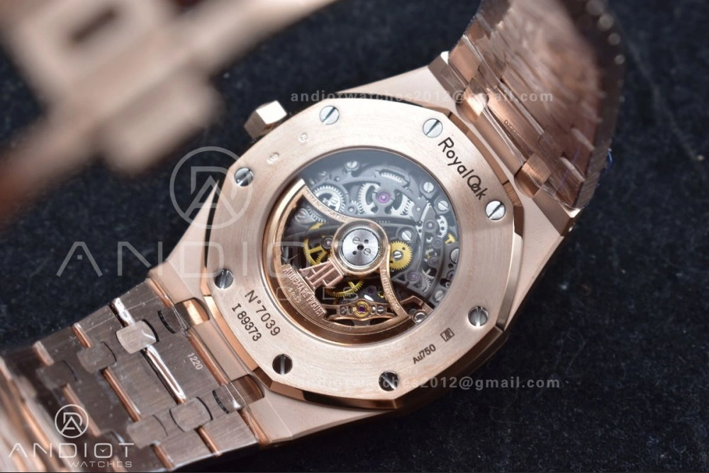 Sophisticated Royal Oak 41mm Openworked 15407OR RG THBF 1:1 Best Edition on RG Bracelet SA 135