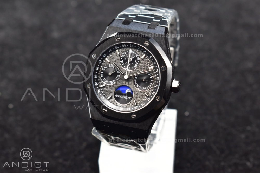 Royal Oak 41mm Perpetual Calendar Black Ceramic APSF1:1 Best Edition Black Dial on Ceramic Bracelet A5134 V Packable 140