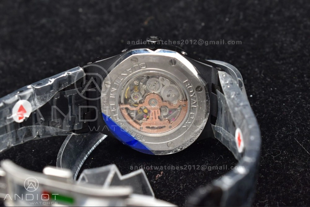 Royal Oak 41mm Perpetual Calendar Black Ceramic APSF1:1 Best Edition Black Dial on Ceramic Bracelet A5134 V Packable 140