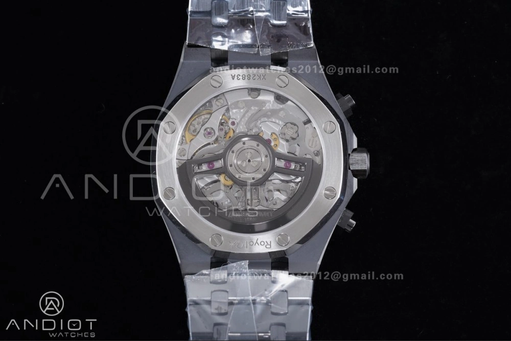 Royal Oak Chrono 26240 Black Ceramic APSF 1:1 Best Edition on Ceramic Bracelet SA4401 Super Clone Lightweight 149