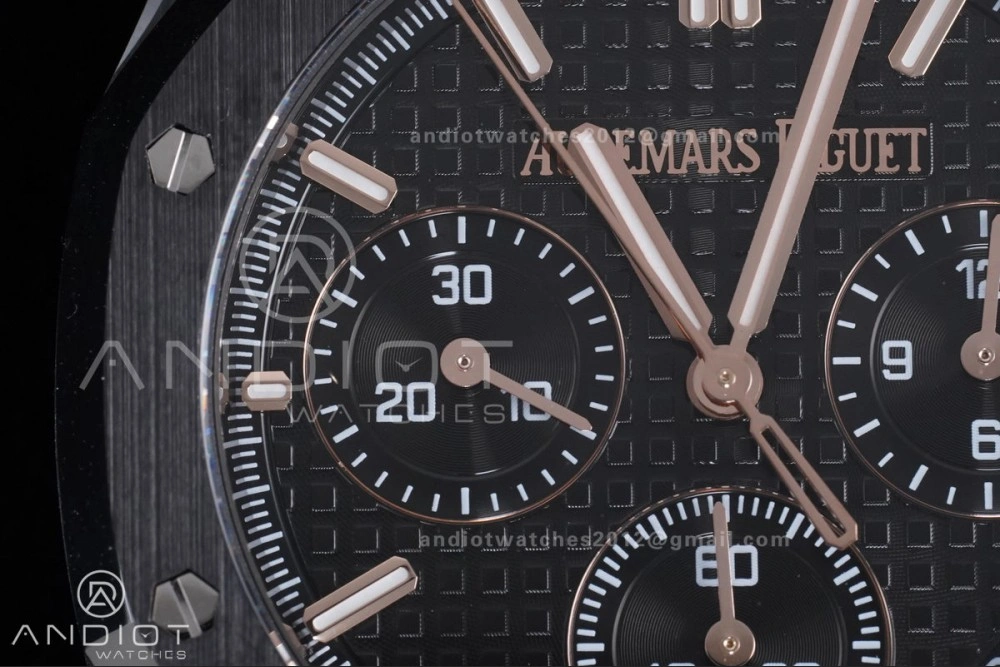 Royal Oak Chrono 26240 Black Ceramic APSF 1:1 Best Edition on Ceramic Bracelet SA4401 Super Clone Lightweight 149