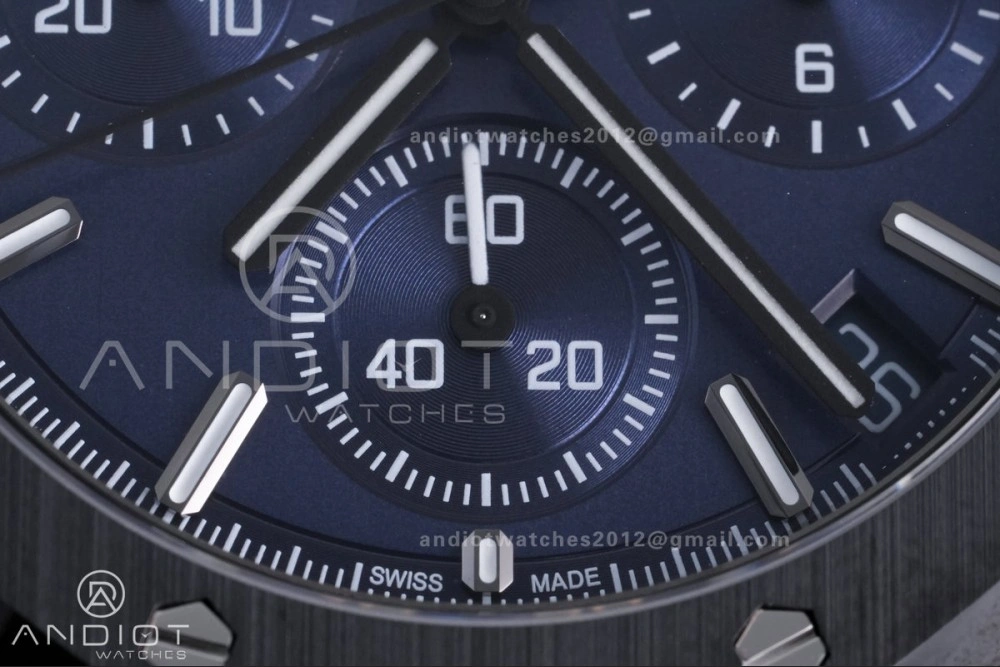 Royal Oak Chrono 26240 Blue Ceramic APSF 1:1 Best Edition on Ceramic Bracelet SA4401 Super Clone TopPick 150