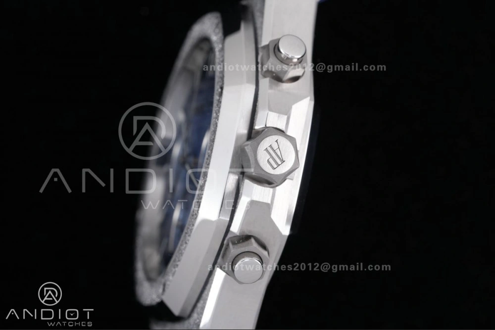 Royal Oak Chrono 26240 Frosted SS APSF 1:1 Best Edition Ice Blue Dial on Bracelet SA4401 Super Clone TimelessDesign 143