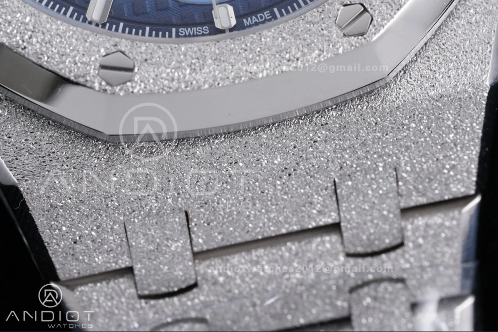Royal Oak Chrono 26240 Frosted SS APSF 1:1 Best Edition Ice Blue Dial on Bracelet SA4401 Super Clone TimelessDesign 143