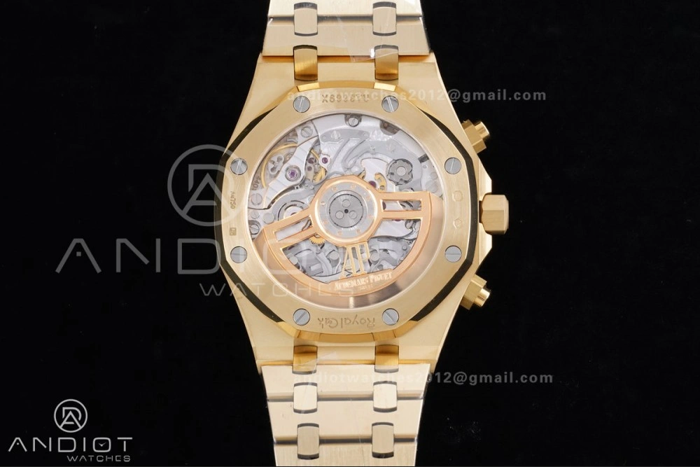 Snug Royal Oak Chrono 26240 Frosted YG APSF 1:1 Best Edition YG Faded Dial on Bracelet SA4401 Super Clone 147