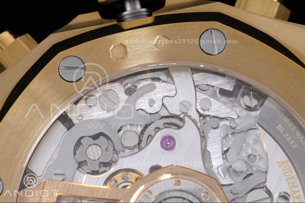 Snug Royal Oak Chrono 26240 Frosted YG APSF 1:1 Best Edition YG Faded Dial on Bracelet SA4401 Super Clone 147