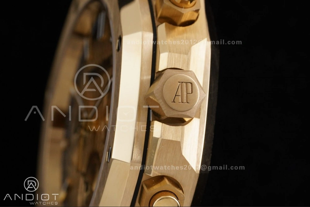 Snug Royal Oak Chrono 26240 Frosted YG APSF 1:1 Best Edition YG Faded Dial on Bracelet SA4401 Super Clone 147