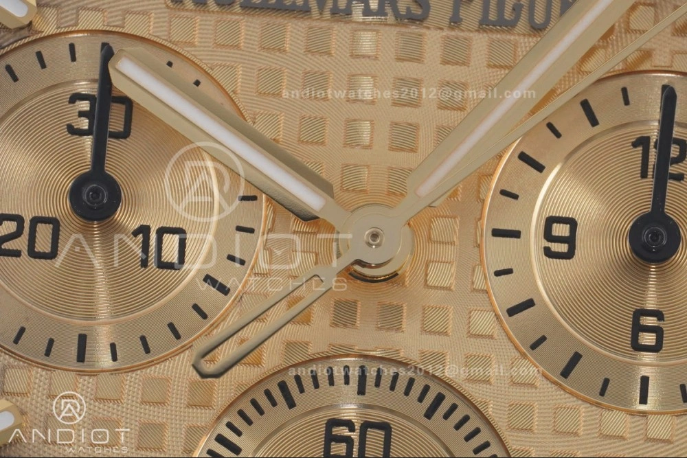 Snug Royal Oak Chrono 26240 Frosted YG APSF 1:1 Best Edition YG Faded Dial on Bracelet SA4401 Super Clone 147