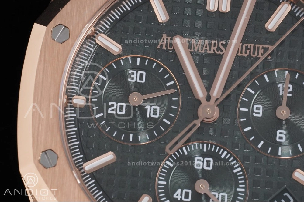 Royal Oak Chrono 26240 RG APSF 1:1 Best Edition Green Dial on RG Bracelet SA4401 Super Clone Packable 142