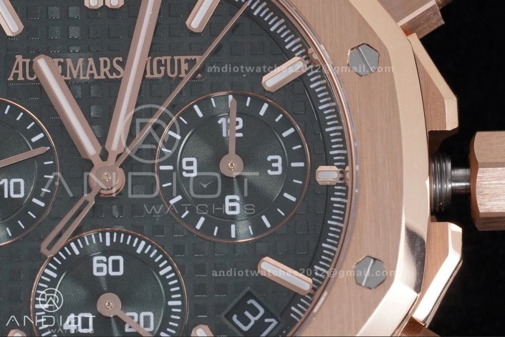 Royal Oak Chrono 26240 RG APSF 1:1 Best Edition Green Dial on RG Bracelet SA4401 Super Clone Packable 142