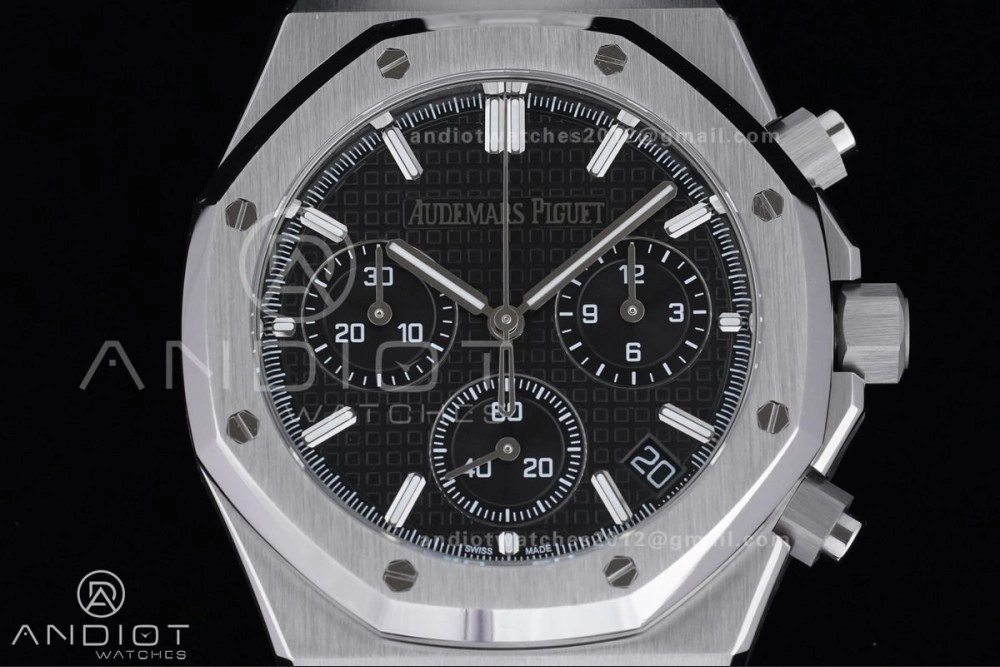 Comfortable Royal Oak Chrono 26240 SS APSF 1:1 Best Edition Black Dial on SS Bracelet SA4401 Super Clone 145