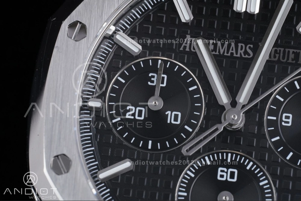 Comfortable Royal Oak Chrono 26240 SS APSF 1:1 Best Edition Black Dial on SS Bracelet SA4401 Super Clone 145