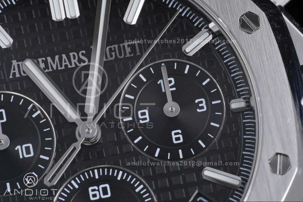 Comfortable Royal Oak Chrono 26240 SS APSF 1:1 Best Edition Black Dial on SS Bracelet SA4401 Super Clone 145