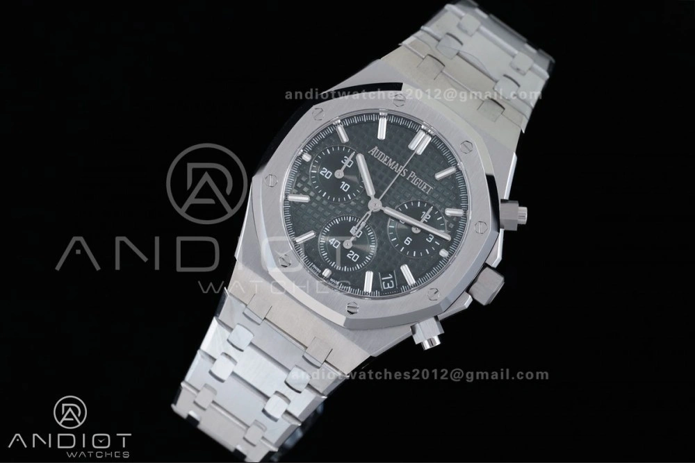 BestValue Royal Oak Chrono 26240 SS APSF 1:1 Best Edition Green Dial on SS Bracelet SA4401 Super Clone 158